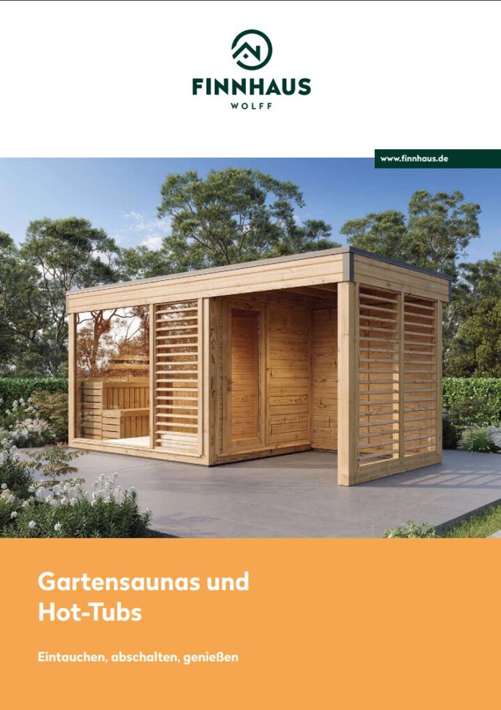 GartenSauna,  Badebottich, Hot Tubs- Finnhaus Wolff